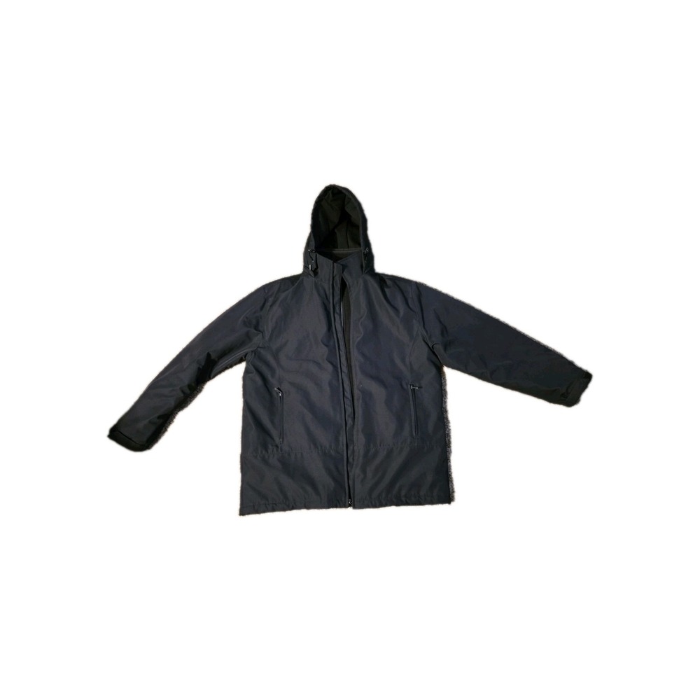 Weatherproof Jacket‎ Mens Large Black Hooded Coat Zipper Repair